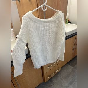 White knit sweater from Shein. Size Small.